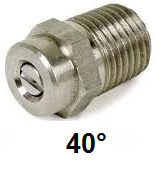 Viuhkasuutin 40° suihkukulmalla kiinnitys 1/4"